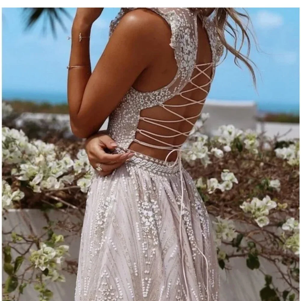 Hello Molly Gold on the Ceiling maxidress - Picture 2 of 6